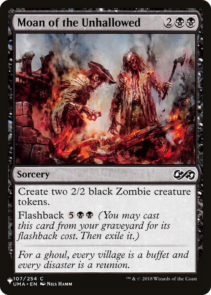 Moan of the Unhallowed [The List] Magic: The Gathering