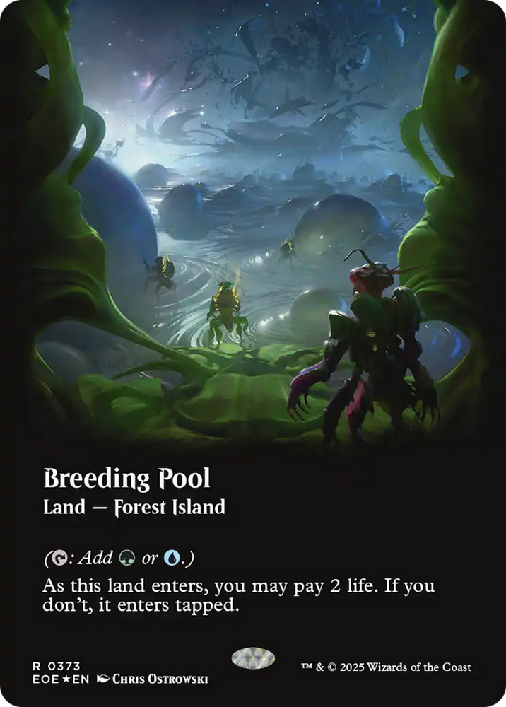 Breeding Pool (Borderless) (Galaxy Foil) [Edge of Eternities] Magic: The Gathering