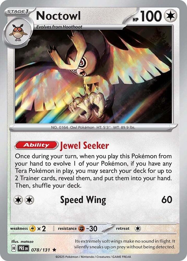 Noctowl (078/131) [Scarlet & Violet: Prismatic Evolutions] Pokémon