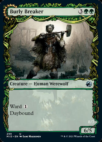 Burly Breaker // Dire-Strain Demolisher (Showcase Equinox) [Innistrad: Midnight Hunt] Magic: The Gathering