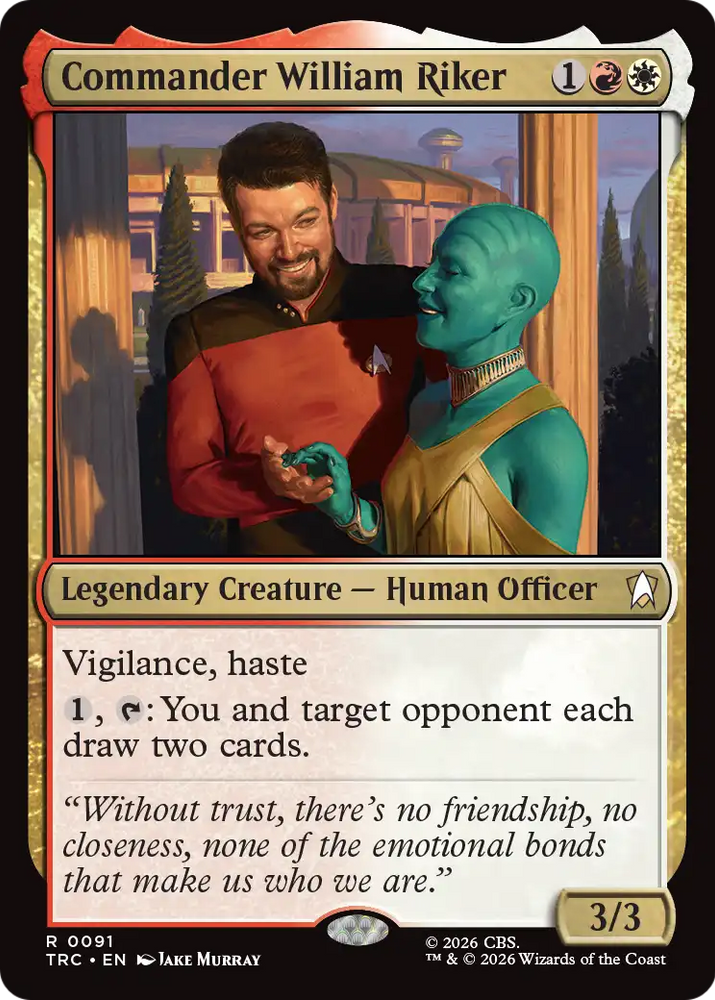 Commander William Riker (Surge Foil) [Star Trek Commander] Magic: The Gathering