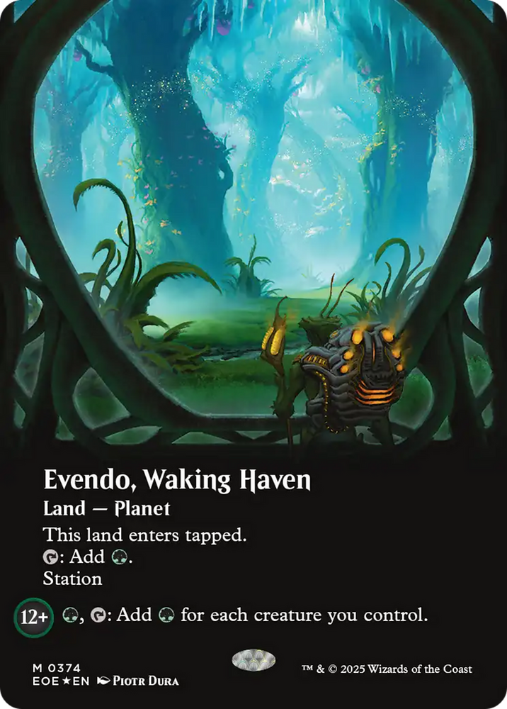 Evendo, Waking Haven (Borderless) (Galaxy Foil) [Edge of Eternities] Magic: The Gathering