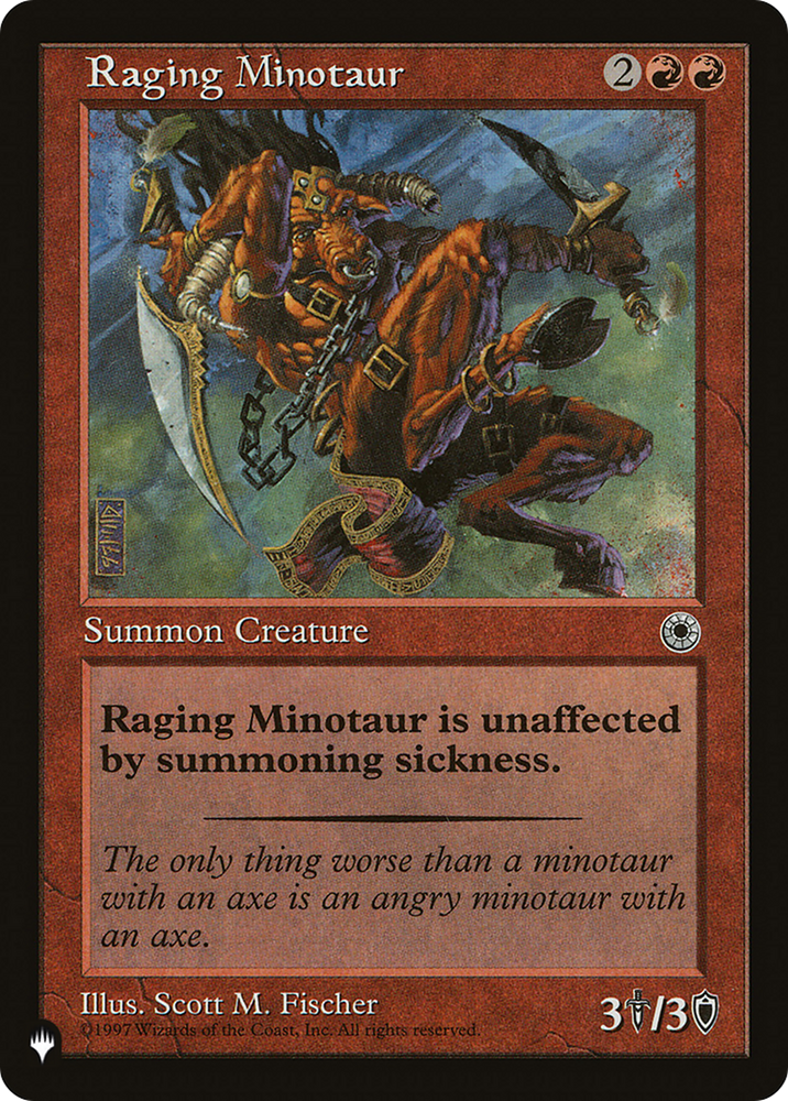 Raging Minotaur [The List] Magic: The Gathering