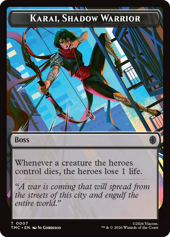 Karai, Shadow Warrior [Teenage Mutant Ninja Turtles Commander Tokens] Magic: The Gathering