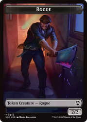 Spirit (0025) // Rogue Double-Sided Token [Secrets of Strixhaven Commander Tokens] Magic: The Gathering