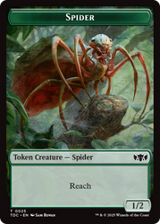 Wall // Spider Double-Sided Token [Tarkir: Dragonstorm Commander Tokens] Magic: The Gathering