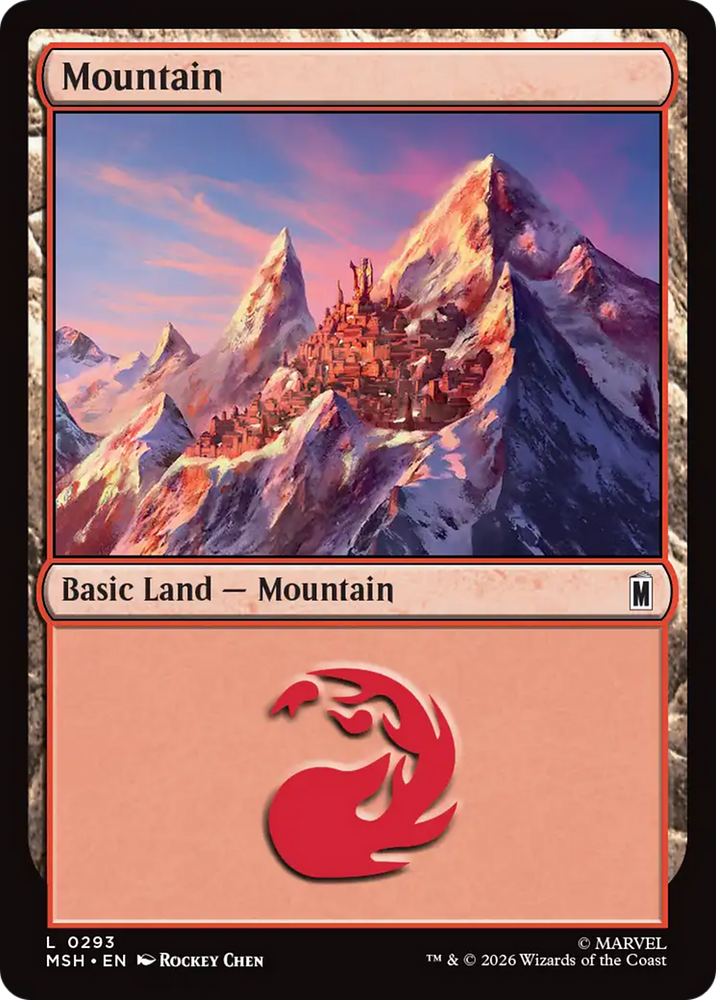 Mountain (0293) [Marvel Super Heroes] Magic: The Gathering