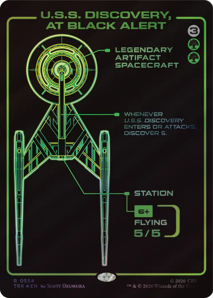 U.S.S. Discovery, at Black Alert (Showcase) [Star Trek] Magic: The Gathering