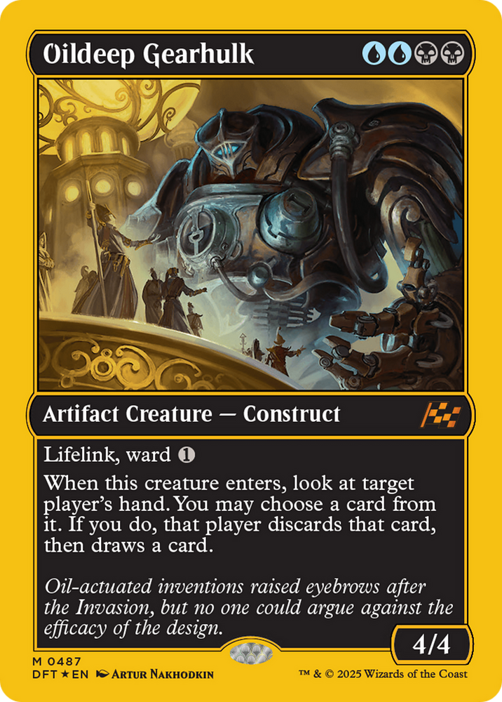 Oildeep Gearhulk (First-Place Foil) [Aetherdrift] Magic: The Gathering