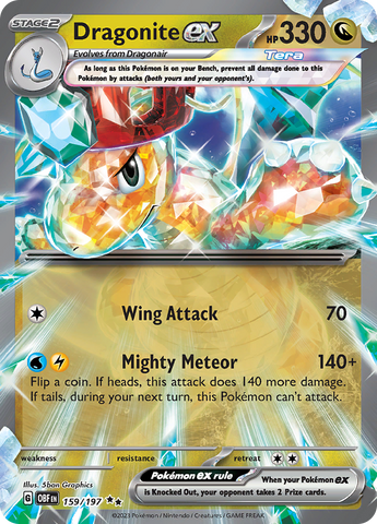 Dragonite ex (159/197) [Scarlet & Violet: Obsidian Flames] Pokémon