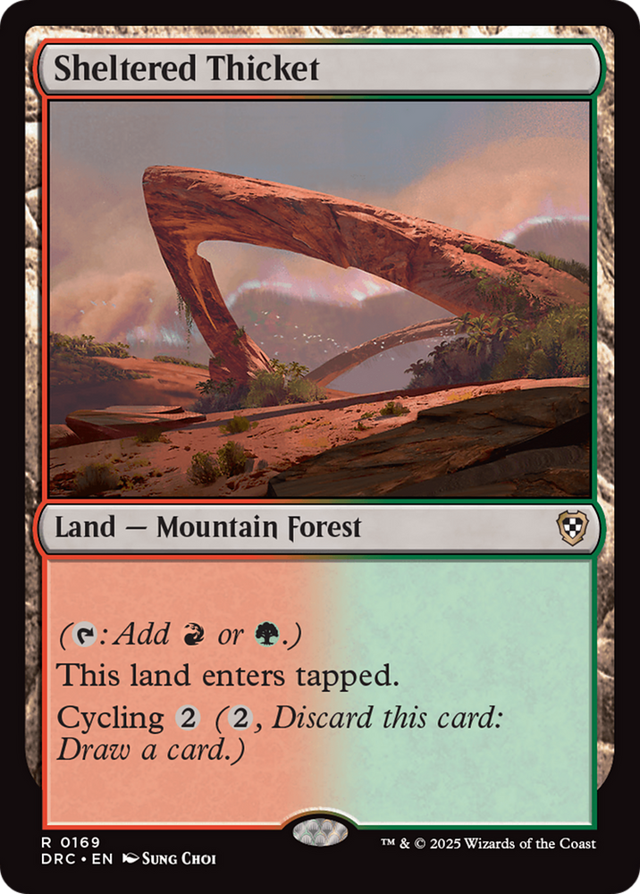 Sheltered Thicket [Aetherdrift Commander] Magic: The Gathering