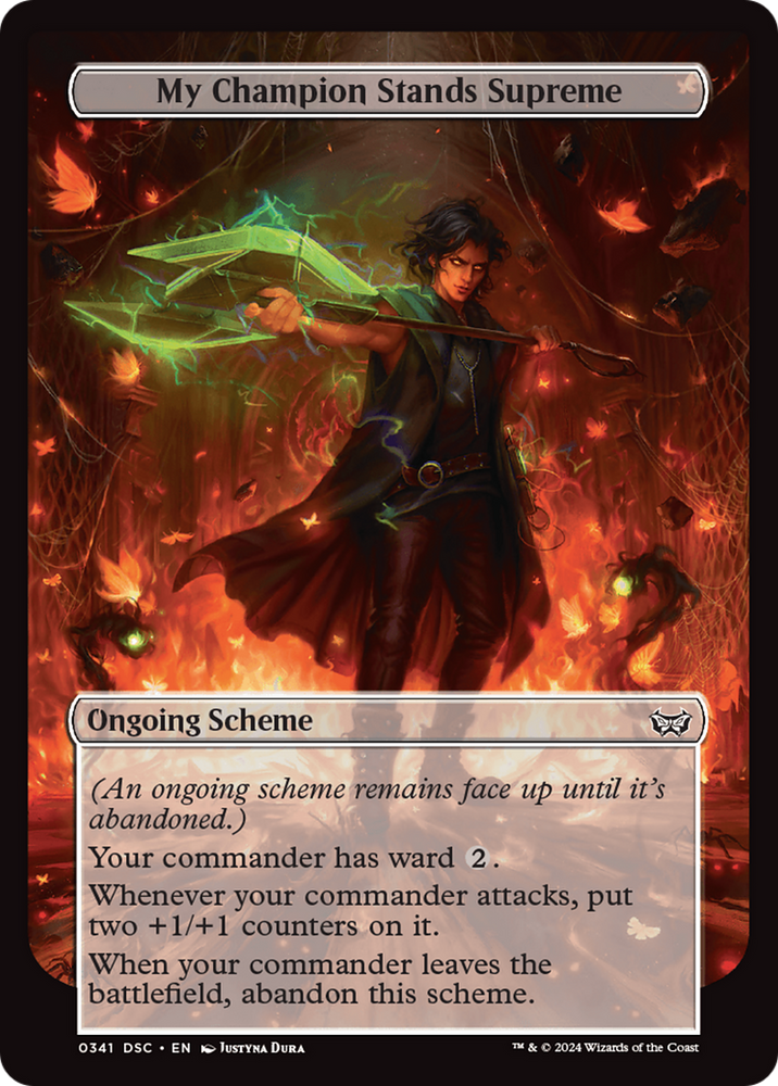My Champion Stands Supreme (Full Art) [Duskmourn: Archenemy] Magic: The Gathering