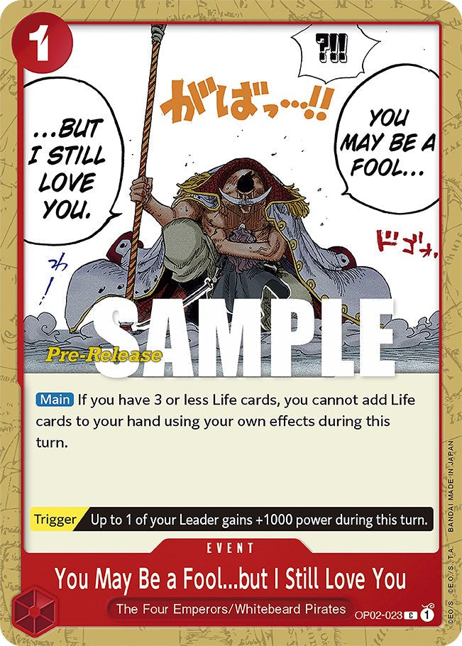 You May Be a Fool...but I Still Love You [Paramount War Pre-Release Cards] Bandai