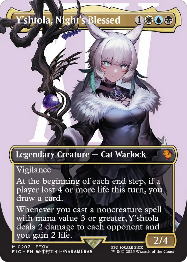 Y'shtola, Night's Blessed (Borderless) [FINAL FANTASY Commander] Magic: The Gathering