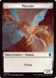 Contract // Pegasus Double-Sided Token [Secrets of Strixhaven Commander Tokens] Magic: The Gathering