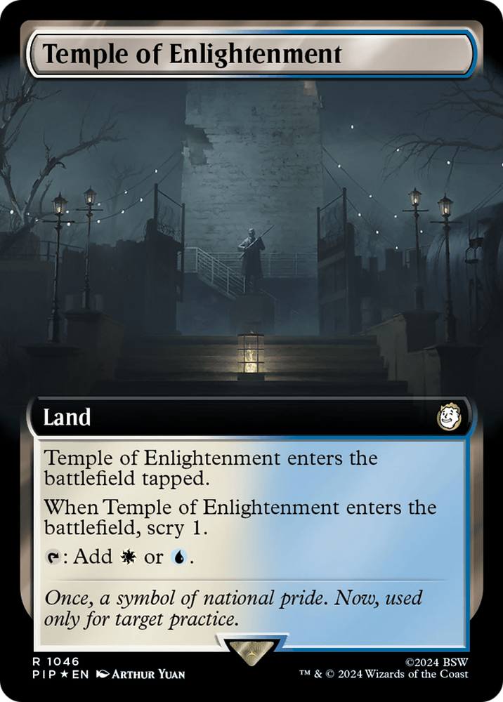 Temple of Enlightenment (Extended Art) (Surge Foil) [Fallout] Magic: The Gathering