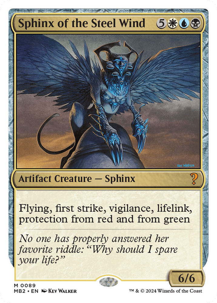 Sphinx of the Steel Wind (White Border) [Mystery Booster 2] Magic: The Gathering