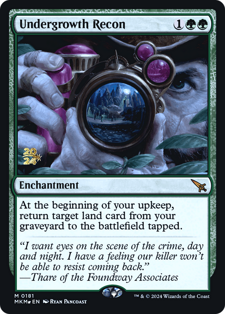 Undergrowth Recon [Murders at Karlov Manor Prerelease Promos] Magic: The Gathering