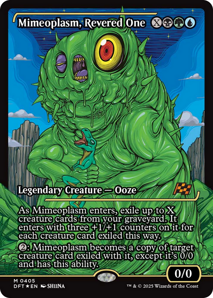 Mimeoplasm, Revered One (Showcase) [Aetherdrift] Magic: The Gathering