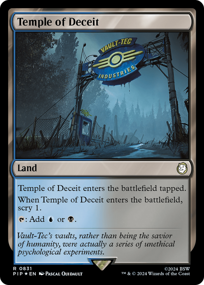 Temple of Deceit (Surge Foil) [Fallout] Magic: The Gathering