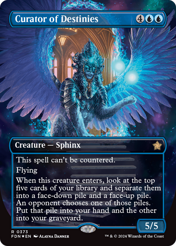 Curator of Destinies (Borderless) (Mana Foil) [Foundations] Magic: The Gathering