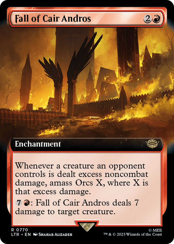 Fall of Cair Andros (Extended Art) (Surge Foil) [The Lord of the Rings: Tales of Middle-Earth] Magic: The Gathering