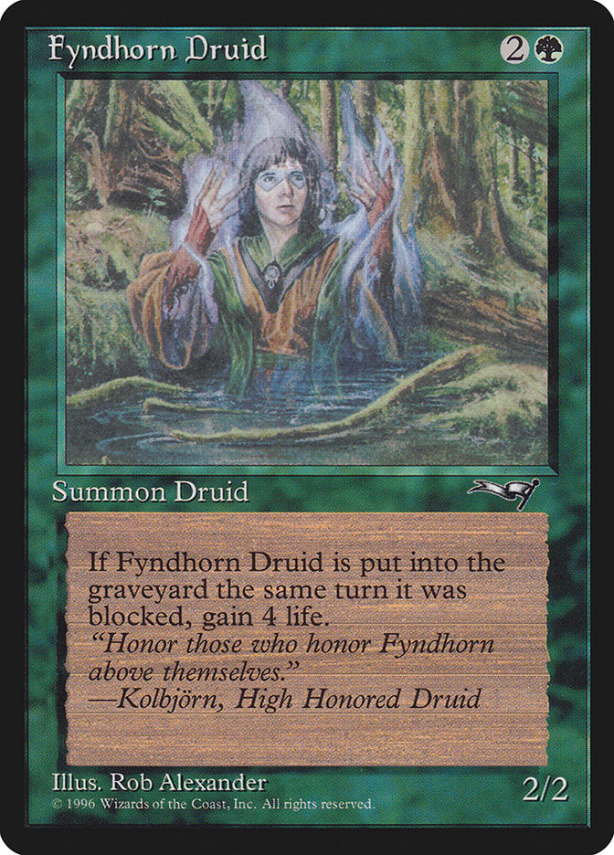 Fyndhorn Druid (Blue Flames) [Alliances] Magic: The Gathering