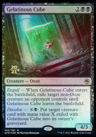 Gelatinous Cube [Dungeons & Dragons: Adventures in the Forgotten Realms Prerelease Promos] Magic: The Gathering