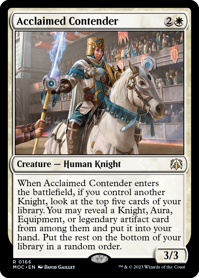 Acclaimed Contender [March of the Machine Commander] Magic: The Gathering
