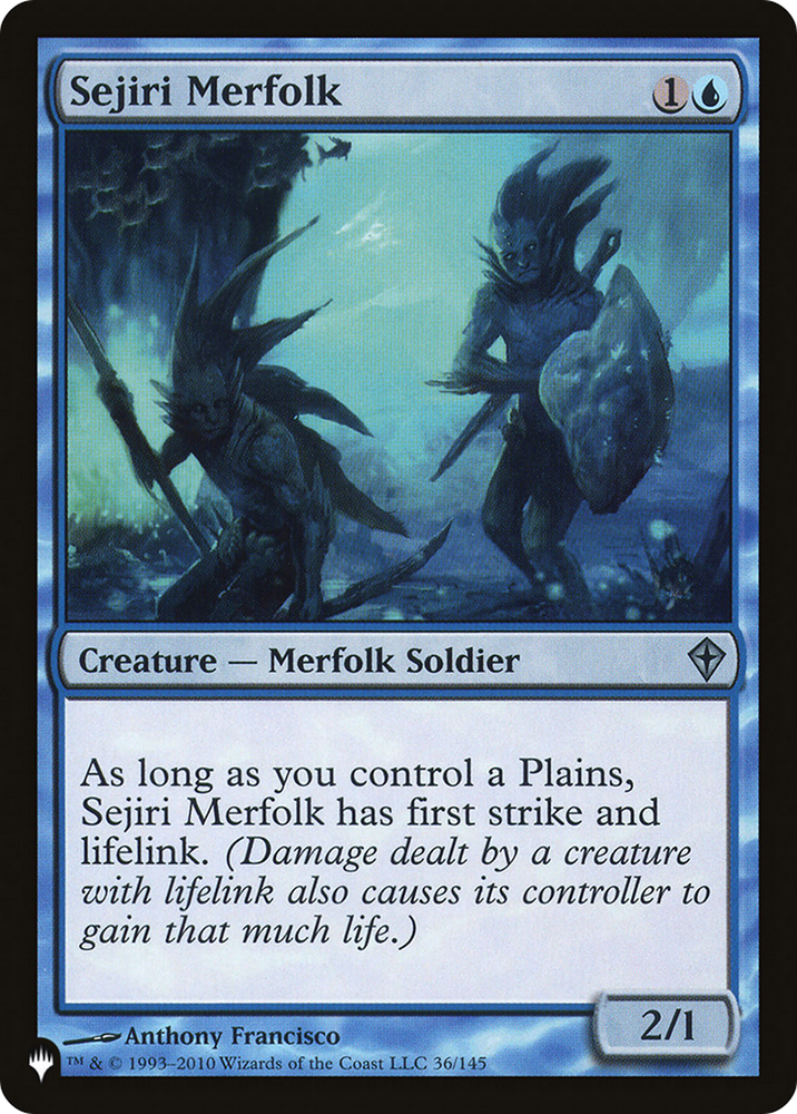 Sejiri Merfolk [The List] Magic: The Gathering