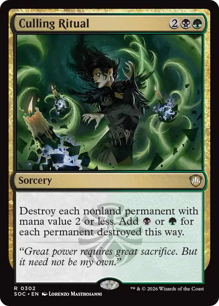 Culling Ritual [Secrets of Strixhaven Commander] Magic: The Gathering