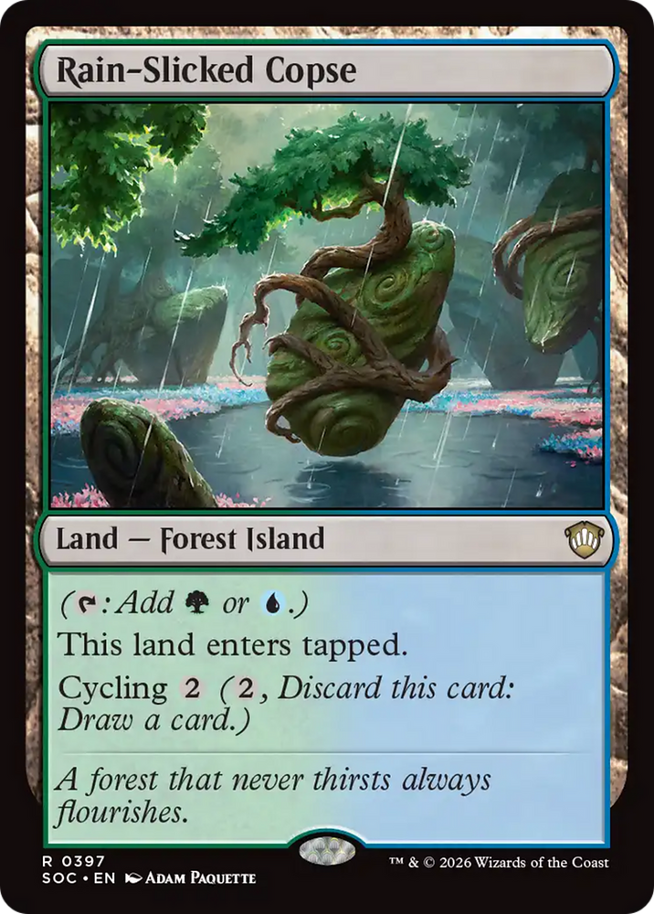 Rain-Slicked Copse [Secrets of Strixhaven Commander] Magic: The Gathering