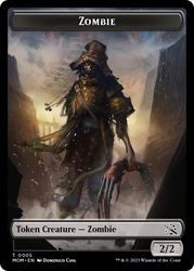 Warrior // Zombie Double-Sided Token [March of the Machine Tokens] Magic: The Gathering