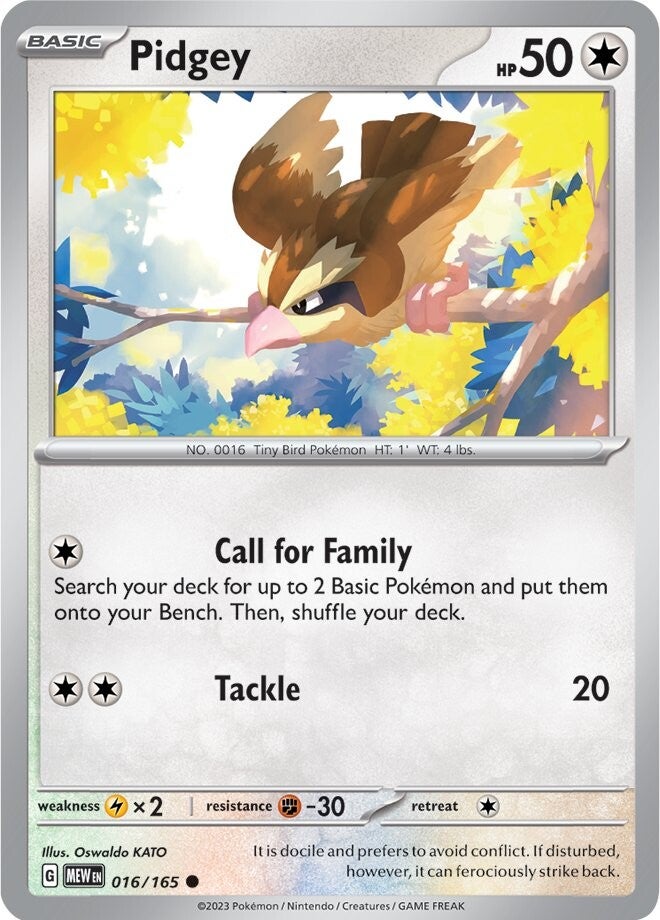 Pidgey (016/165) [Scarlet & Violet 151] Pokémon