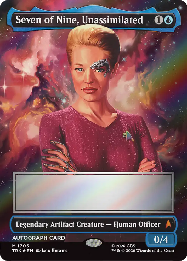 Seven of Nine, Unassimilated (Borderless) (Signed) [Star Trek] Magic: The Gathering