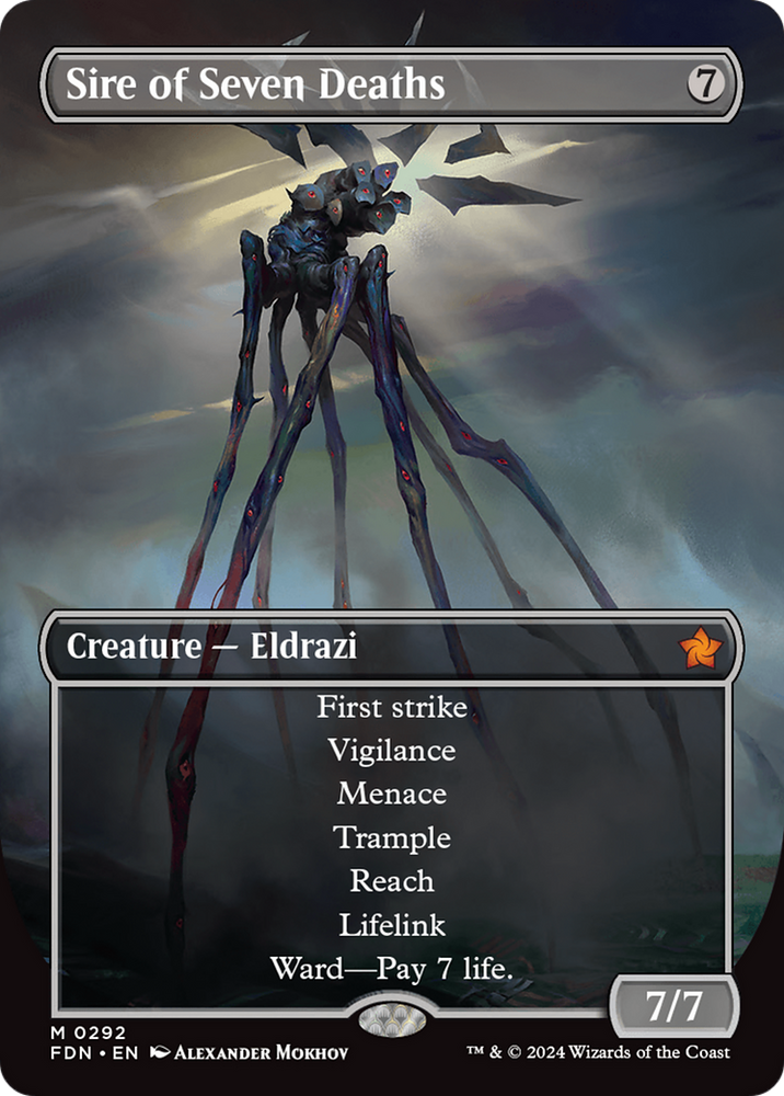 Sire of Seven Deaths (Borderless) [Foundations] Magic: The Gathering