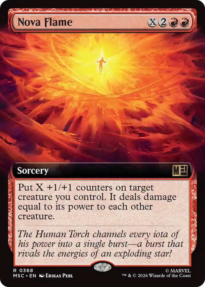 Nova Flame (Extended Art) [Marvel Super Heroes Commander] Magic: The Gathering