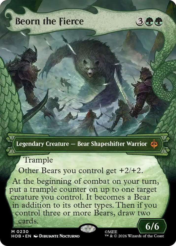 Beorn the Fierce (Showcase) [The Hobbit] Magic: The Gathering