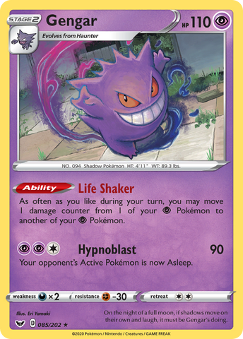 Gengar (085/202) [Sword & Shield: Base Set] Pokémon