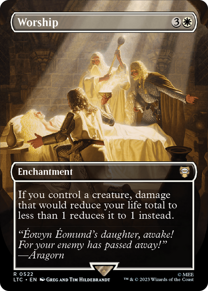 Worship (Borderless) [The Lord of the Rings: Tales of Middle-Earth Commander] Magic: The Gathering