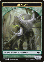 Elemental (008) // Elephant (012) Double-Sided Token [Modern Horizons Tokens] Magic: The Gathering