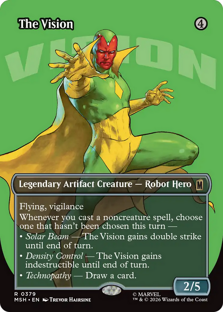 The Vision (Borderless) [Marvel Super Heroes] Magic: The Gathering