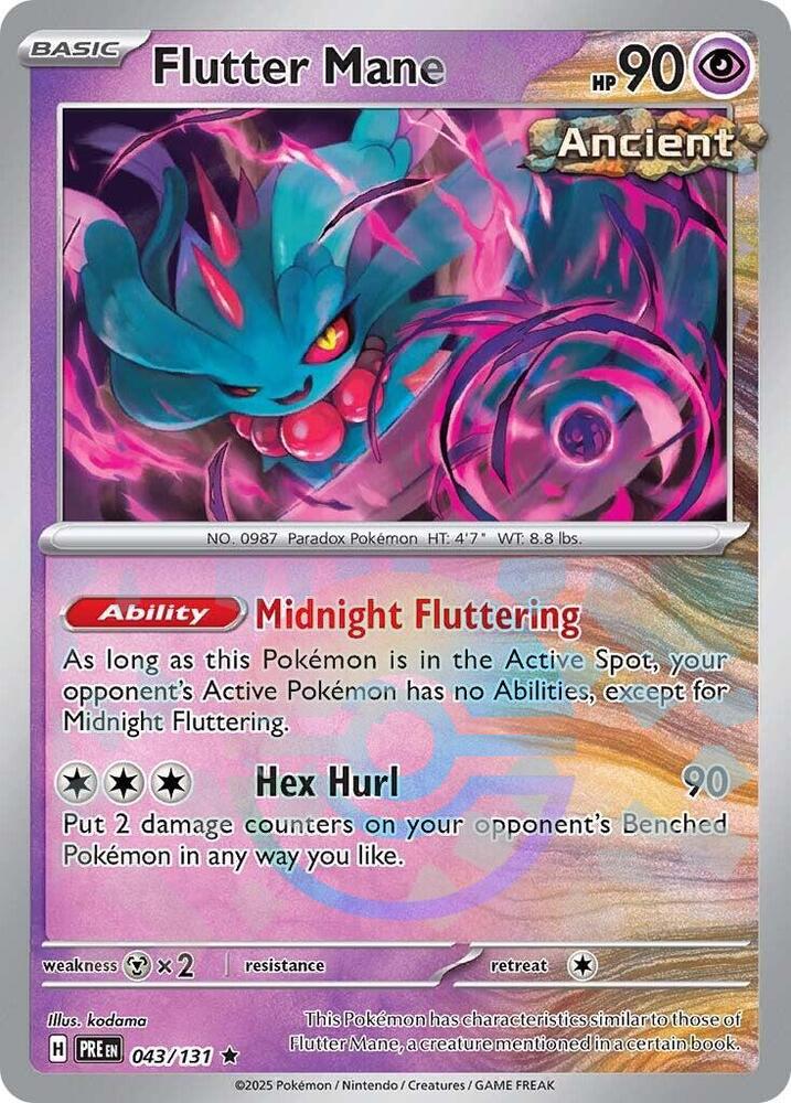 Flutter Mane (043/131) (Poke Ball Pattern) [Scarlet & Violet: Prismatic Evolutions] Pokémon