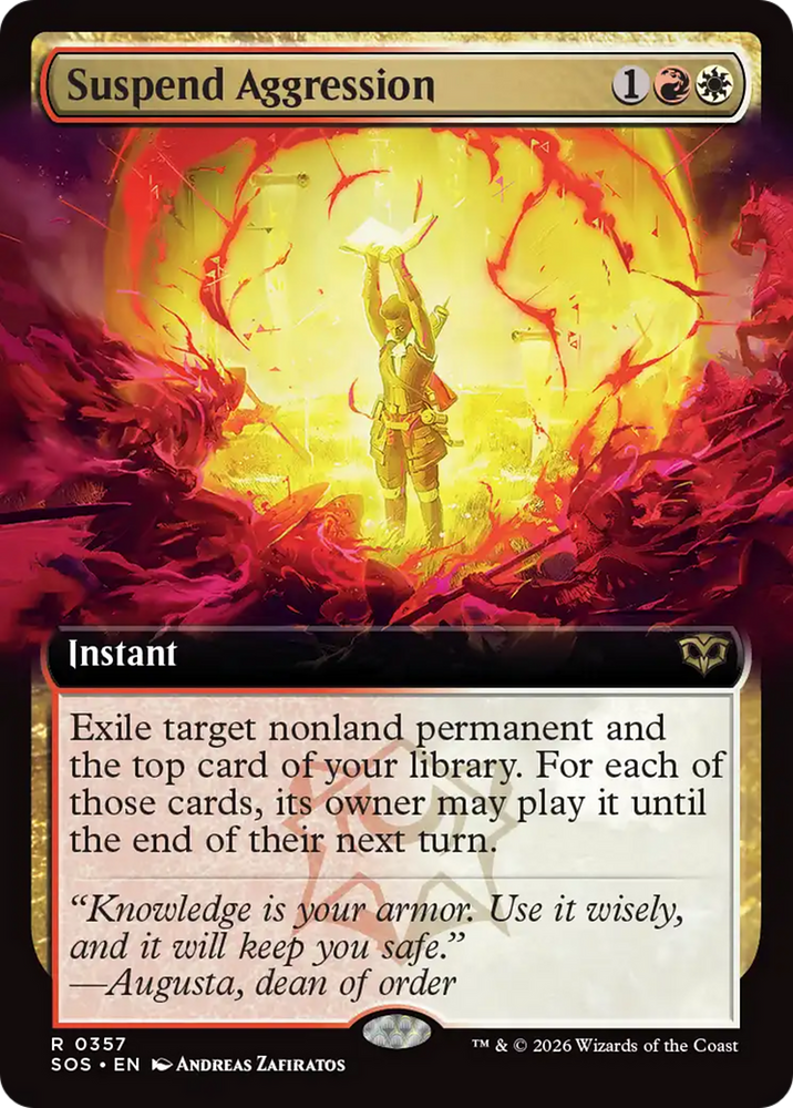 Suspend Aggression (Extended Art) [Secrets of Strixhaven] Magic: The Gathering