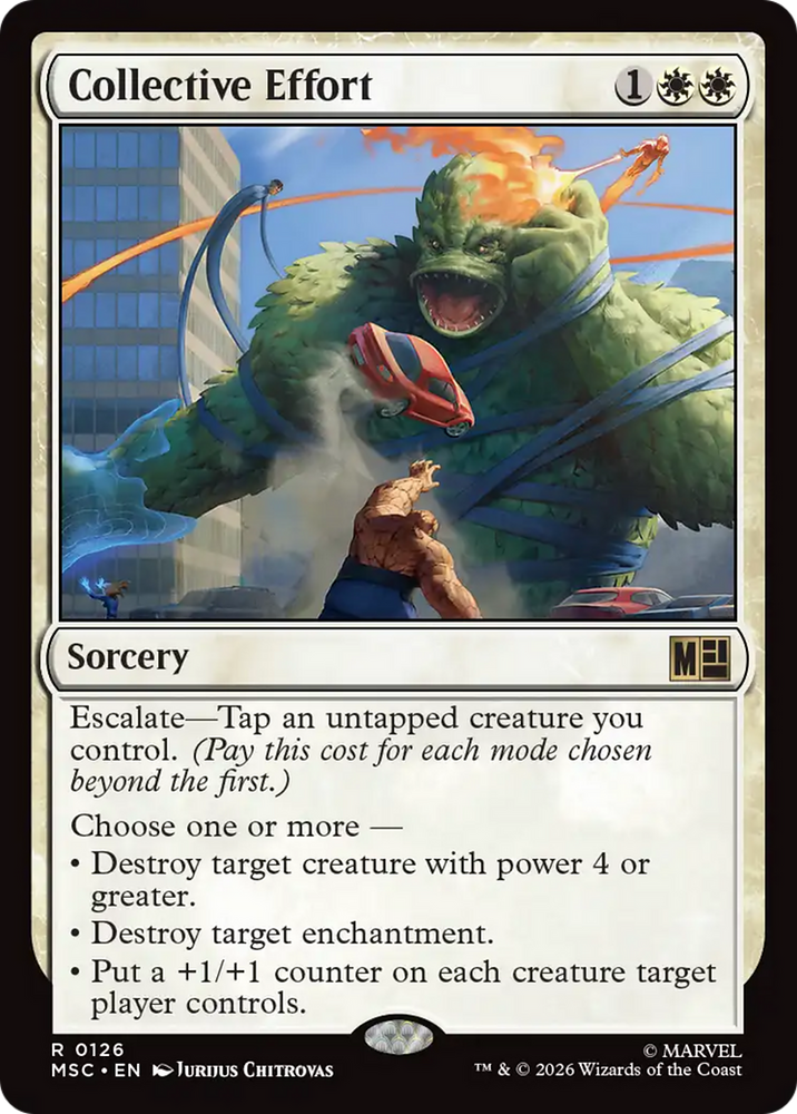 Collective Effort (Surge Foil) [Marvel Super Heroes Commander] Magic: The Gathering
