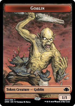 Goblin // Construct Double-Sided Token [Dominaria Remastered Tokens] Magic: The Gathering