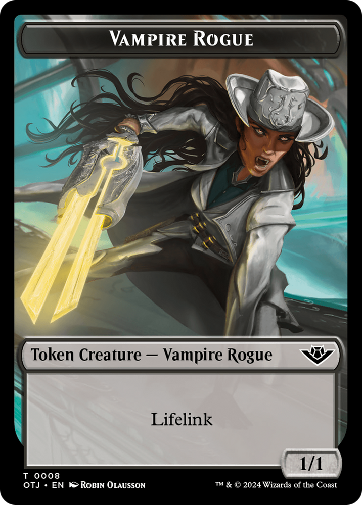 Vampire Rogue Token [Outlaws of Thunder Junction Tokens] Magic: The Gathering