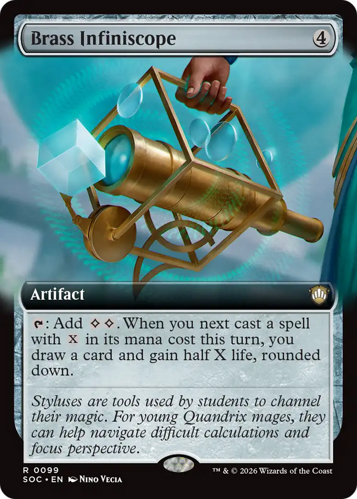 Brass Infiniscope (Extended Art) [Secrets of Strixhaven Commander] Magic: The Gathering