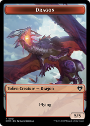 Eldrazi Spawn // Dragon (0021) Double-Sided Token [Commander Masters Tokens] Magic: The Gathering