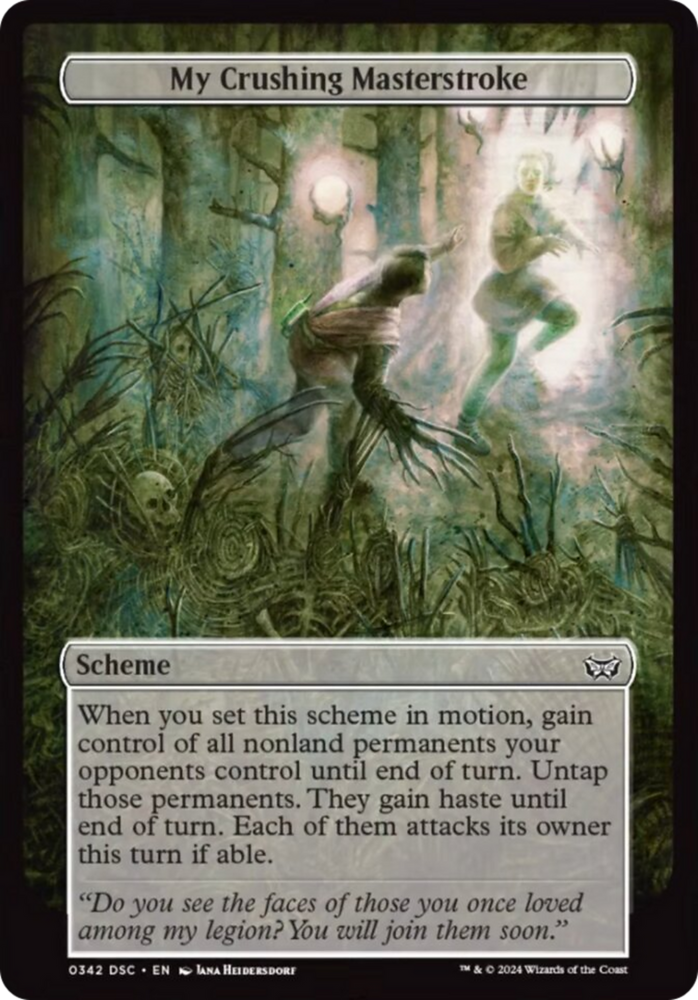 My Crushing Masterstroke (Full Art) [Duskmourn: Archenemy] Magic: The Gathering